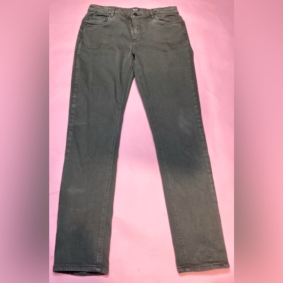 Roots Canada olive green Denim Straight Leg Jeans Size 29 x 29 - Picture 1 of 10
